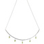 Collier Halskette 585 Gold Weißgold 5 Peridote grün 44 cm Kette
