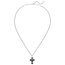 Collier Halskette mit Kreuz-Anhänger aus Edelstahl mit Zirkonia 56 cm