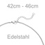 Collier Halskette Edelstahl 46 cm Kette