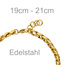 Armband Edelstahl goldfarben beschichtet 21 cm