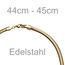 Collier Halskette Edelstahl goldfarben beschichtet 45 cm