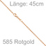 Kugelkette 585 Rotgold 2,0 mm 45 cm Gold Kette Halskette Rotgoldkette Karabiner