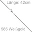 Zopfkette 585 Weißgold 1,8 mm 42 cm Gold Kette Halskette Weißgoldkette Karabiner