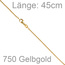 Rund-Ankerkette 750 Gold Gelbgold 1,1 mm 45 cm Kette Halskette Goldkette