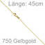 Ankerkette 750 Gold Gelbgold diamantiert 1,1 mm 45 cm Kette Halskette Karabiner