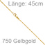 Singapurkette 750 Gold Gelbgold 1,4 mm 45 cm Kette Halskette Goldkette Karabiner