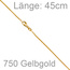 Zopfkette 750 Gold Gelbgold 1,3 mm 45 cm Kette Halskette Goldkette Karabiner