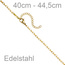 Collier Halskette Edelstahl vergoldet 44,5 cm