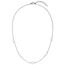 Collier Halskette Edelstahl mit 5 Perlen 46 cm