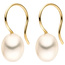Ohrhaken 375 Gold Gelbgold 2 Süßwasser Perlen Ohrringe Perlenohrringe