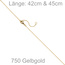 Ankerkette 750 Gold Gelbgold 0,6 mm 45 cm Kette Halskette Karabiner