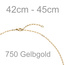 Halskette 750 Gold Gelbgold 45 cm Kette Goldkette Karabiner