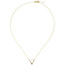 Collier Halskette Dreieck 585 Gold Gelbgold 4 Diamanten Brillanten 42 cm Kette