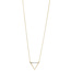 Collier Halskette Dreieck 585 Gold Gelbgold 4 Diamanten Brillanten 42 cm Kette