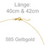 Collier Halskette Dreieck 585 Gold Gelbgold 4 Diamanten Brillanten 42 cm Kette