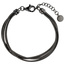 Armband 3-reihig 925 Sterling Silber matt-schwarz 20 cm