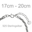 Armband verschlungen 925 Sterling Silber 20 cm Silberarmband