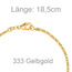 Königsarmband 333 Gold Gelbgold 18,5 cm