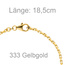 Ankerarmband 333 Gold Gelbgold diamantiert 18,5 cm
