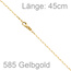 Weit-Ankerkette 585 Gold Gelbgold massiv diamantiert 45 cm Kette Halskette