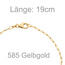 Ankerarmband weit 585 Gold Gelbgold diamantiert 19 cm