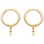 Creolen Herz 333 Gold Gelbgold 2 Zirkonia Ohrringe Goldcreolen Goldohrringe