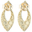 Ohrstecker oval 333 Gelbgold diamantierte Ohrringe