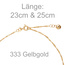 Fußkettchen mit Kugel 333 Gelbgold 25 cm Federring
