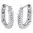 Creolen eckig 925 Sterling Silber 54 Zirkonia Ohrringe