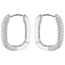 Creolen eckig 925 Sterling Silber 54 Zirkonia Ohrringe