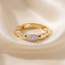Damen Ring 925 Sterling Silber vergoldet 18 Zirkonia Silberring