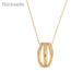 Collier Halskette 925 Silber vergoldet mattiert 8 Zirkonia 45 cm Kette