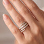 Damen Ring 925 Sterling Silber vergoldet 95 Zirkonia