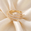Damen Ring 925 Sterling Silber vergoldet 95 Zirkonia