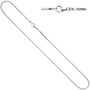 Venezianerkette 925 Silber 1,2 mm 38 cm Halskette Kette Silberkette Karabiner