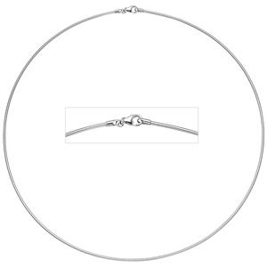 Halsreif 585 Weißgold 1,1 mm 50 cm Gold Kette Halskette Weißgoldhalsreif
