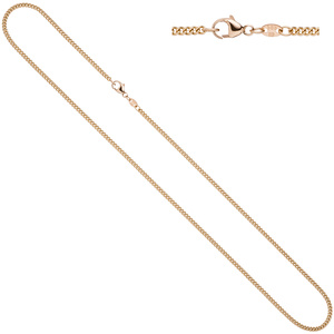 Panzerkette 585 Rotgold 2,0 mm 42 cm Gold Kette Halskette Rotgoldkette Karabiner