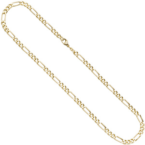 Figarokette 333 Gelbgold 2,8 mm 42 cm Gold Kette Halskette Goldkette Karabiner