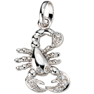 Anhänger Sternzeichen Skorpion 925 Silber mit Zirkonia Sternzeichenanhänger