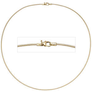Halsreif flexibel 585 Gelbgold 1,4 mm 45 cm Gold Kette Halskette Goldhalsreif