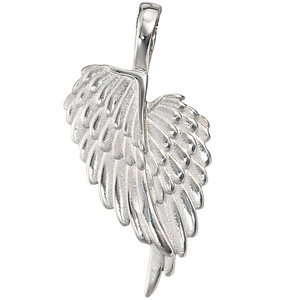 Anhänger Flügel Engelsflügel 925 Sterling Silber rhodiniert mattiert