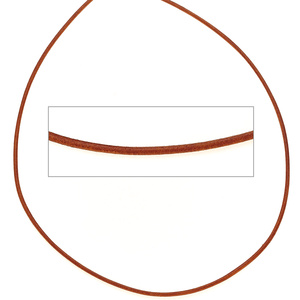 Lederschnur orange ca. 1 m lang Halskette Kette Leder