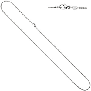 Zopfkette 333 Weißgold 1,0 mm 45 cm Gold Kette Halskette Weißgoldkette Karabiner