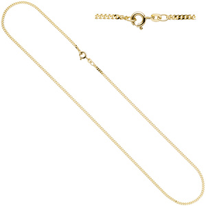 Panzerkette 585 Gelbgold 2,1 mm 45 cm Gold Kette Halskette Goldkette Federring