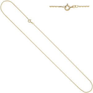 Ankerkette 585 Gelbgold 1,2 mm 36 cm Gold Kette Halskette Goldkette Federring