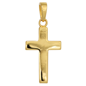 Anhnger Kreuz 925 Sterling Silber gold vergoldet Kreuzanhnger
