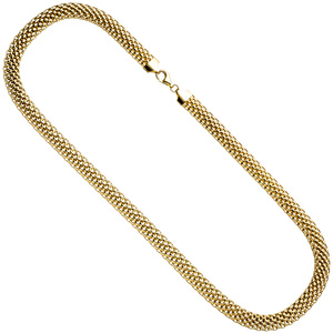 Collier Statement Halskette 925 Sterling Silber gold vergoldet 45 cm Kette