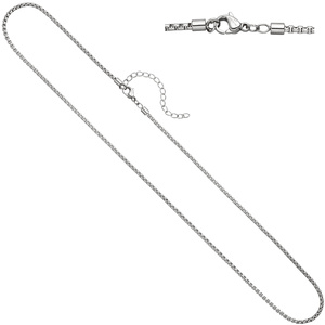 Venezianerkette rund Edelstahl 1,8 mm 80 cm Halskette Kette Karabiner