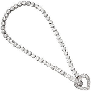 Armband Herz 925 Sterling Silber mit 68 Zirkonia 19 cm Silberarmband