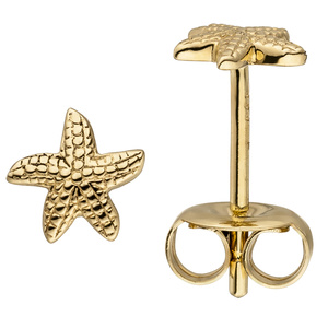 Ohrstecker Seestern 585 Gold Gelbgold Ohrringe Goldohrringe Goldohrstecker